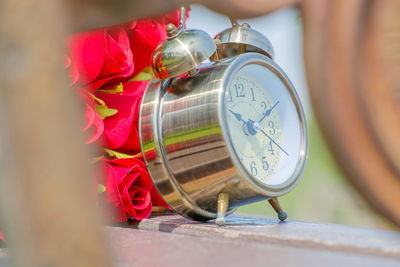 Clock on the table.