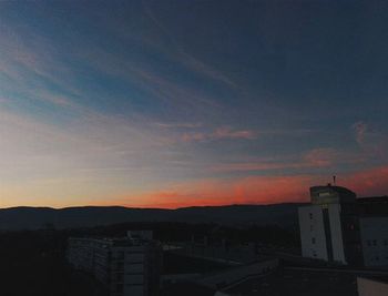 Built structure at sunset