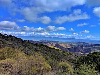 Scenic view of mountain  landscape against sky