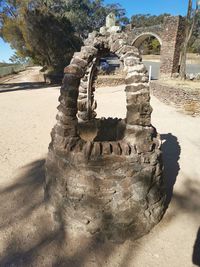 Old ruin on sand