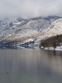 Winter lake with a view