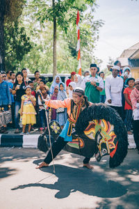 People on street during festival