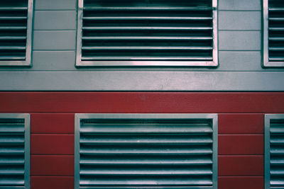 Full frame shot of window on wall of building