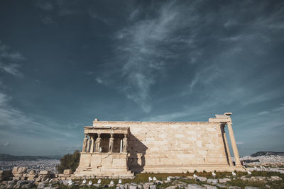 Low angle view of historical building against sky