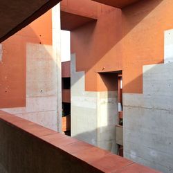 Building seen through balcony