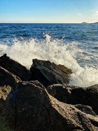 Scenic view of sea against sky