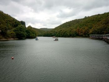 Scenic view of river against sky