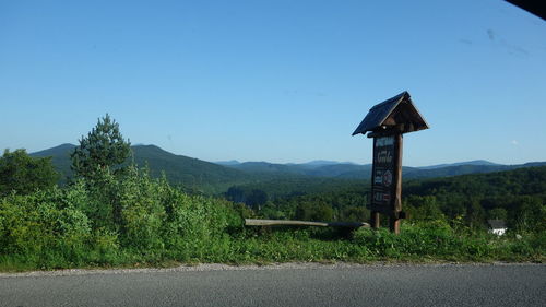 Scenic view of landscape against clear sky