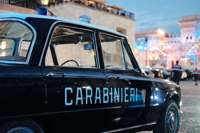 Vintage car at piazza del duomo