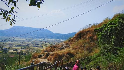 Scenic view of mountain against sky
