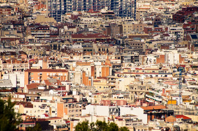 High angle view of residential district