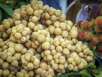 Close-up of fruits for sale at market stall