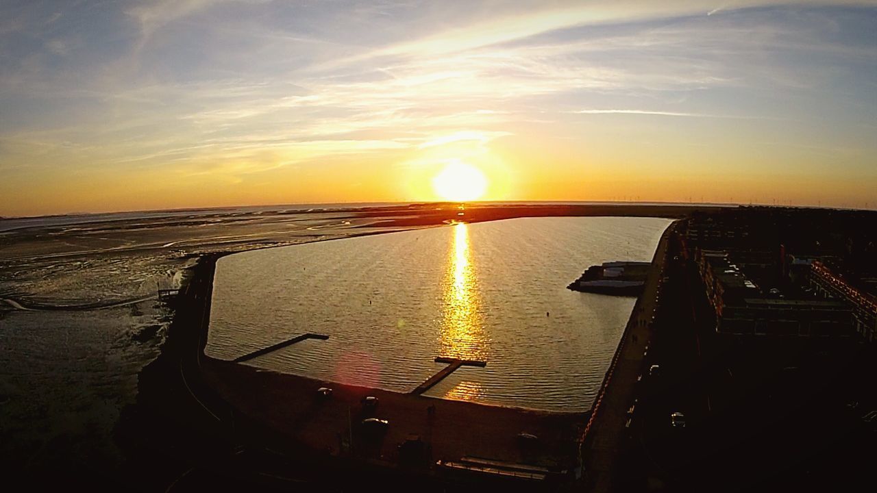 VIEW OF SEA DURING SUNSET