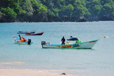 People enjoying in sea