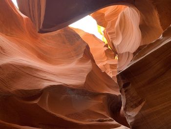 Low angle view of rock formation