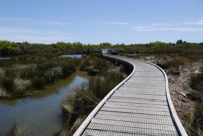 Bridge over river against sky