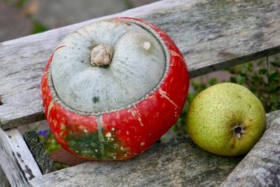 Close-up of apples on table