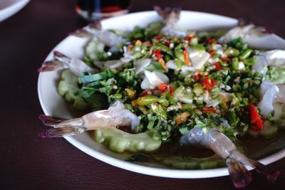 Close-up of salad in plate