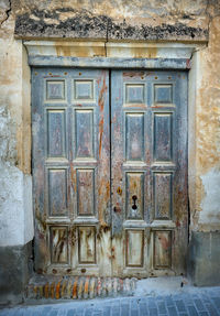 Close-up of closed door