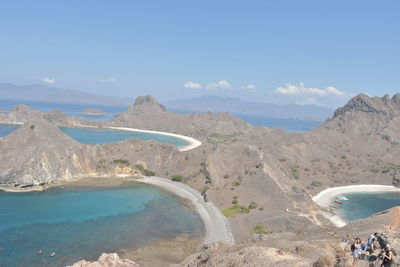 Scenic view of landscape against blue sky