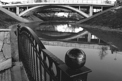 Close-up of bridge over water