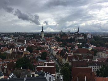 High angle view of cityscape