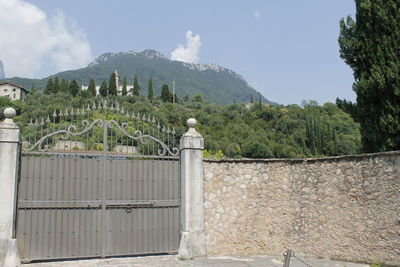 View of stone wall against sky