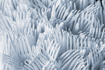 White plastic fork for background or texture