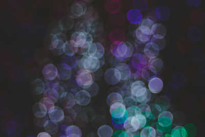 Defocused image of illuminated lights