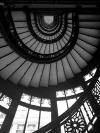 Low angle view of spiral staircase