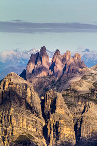 Scenic view of dolomites against sky