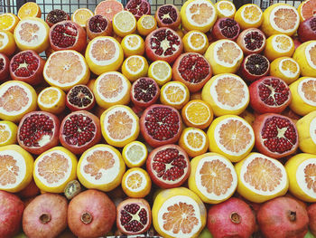 Full frame shot of oranges