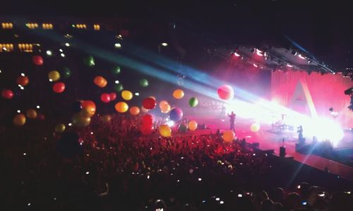 Crowd at night