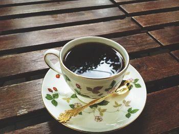 Directly above shot of cappuccino