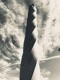 Low angle view of modern building against sky