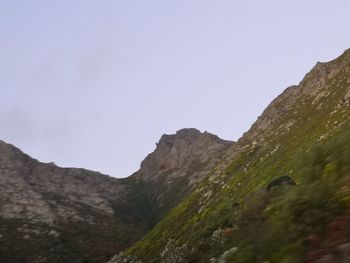 Low angle view of mountain against sky