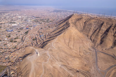 Aerial view of desert