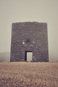 View of built structure against clear sky