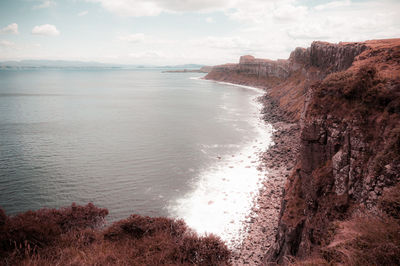 Fantasy colors effect of the isle of skye coastline, scotland