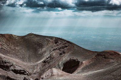 Scenic view of mountain against sky