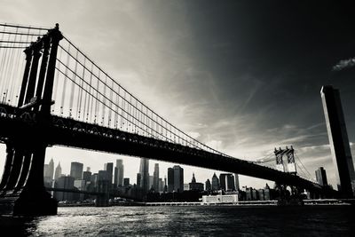 View of suspension bridge