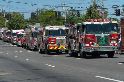 View of vehicles on road in city