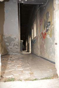 Interior of abandoned building