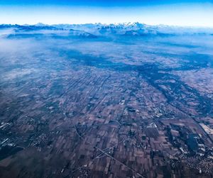 Aerial view of landscape against sky