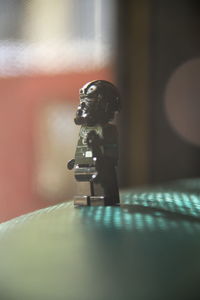 Close-up of toy car on table