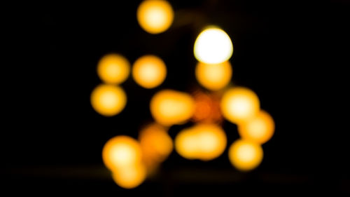 Defocused image of illuminated lights