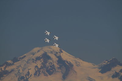 Scenic view of snow covered mountain against sky