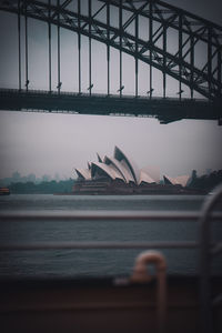 View of bridge over river