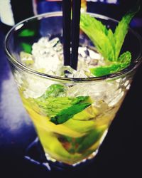 Close-up of drink in glass