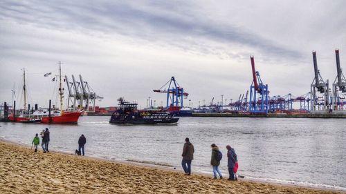 Boats in harbor